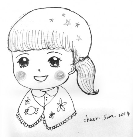 《我們的童話》內頁插圖 - 女孩  / 宇宙光